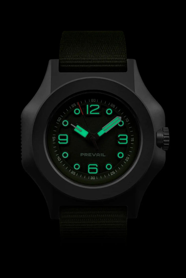 Prevail Onward Future Field Watch Explorer Compass Green - Watches.com - ON - EXP - GRN