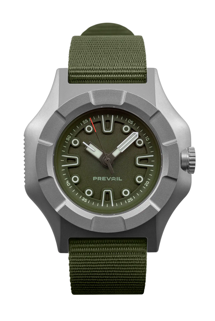 Prevail Onward Future Field Watch Tactical Compass Green - Watches.com - ON - TAC - GRN