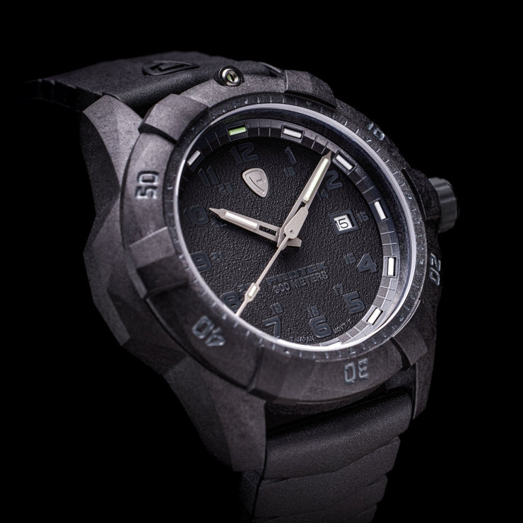 ProTek Carbon Dive 1000 Series Tritium All Black - Watches.com - PT1001