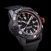 ProTek Carbon Dive 1000 Series Tritium Black Orange - Watches.com - PT1004