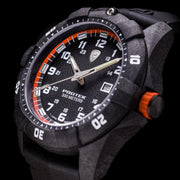 ProTek Carbon Dive 1000 Series Tritium Black Orange - Watches.com - PT1004