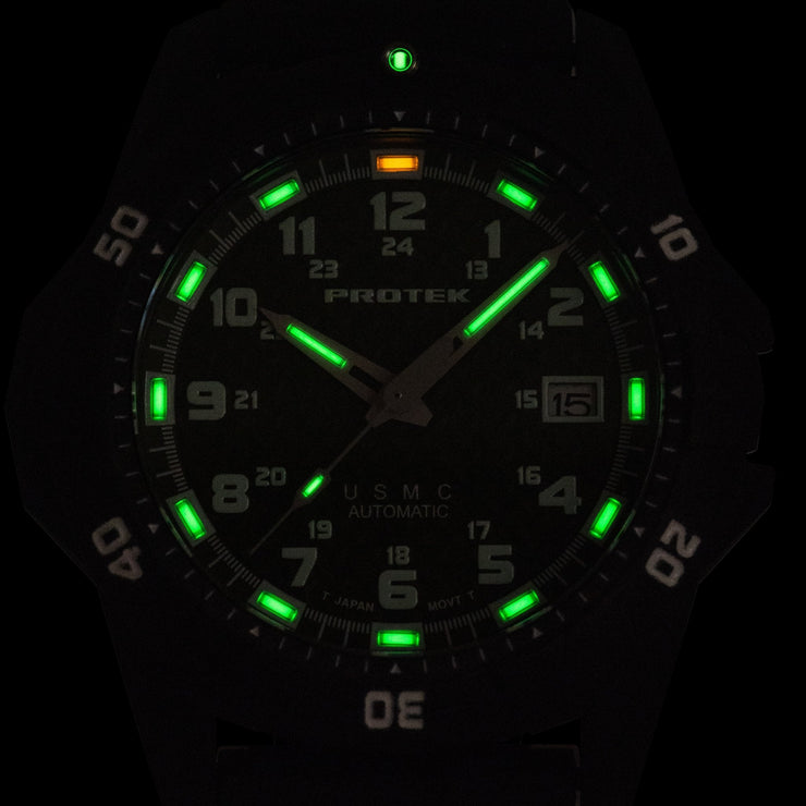 ProTek Carbon USMC Dive 1211 Automatic Black - Watches.com - PT1211