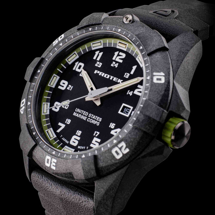 ProTek Carbon USMC Series Dive Black Green - Watches.com - PT1015