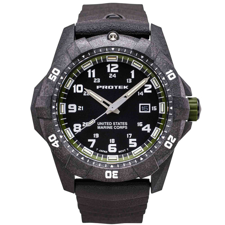 ProTek Carbon USMC Series Dive Black Green - Watches.com - PT1015