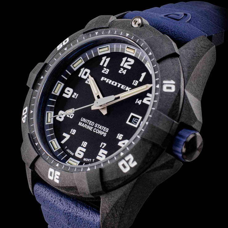 ProTek Carbon USMC Series Dive Blue - Watches.com - PT1013B