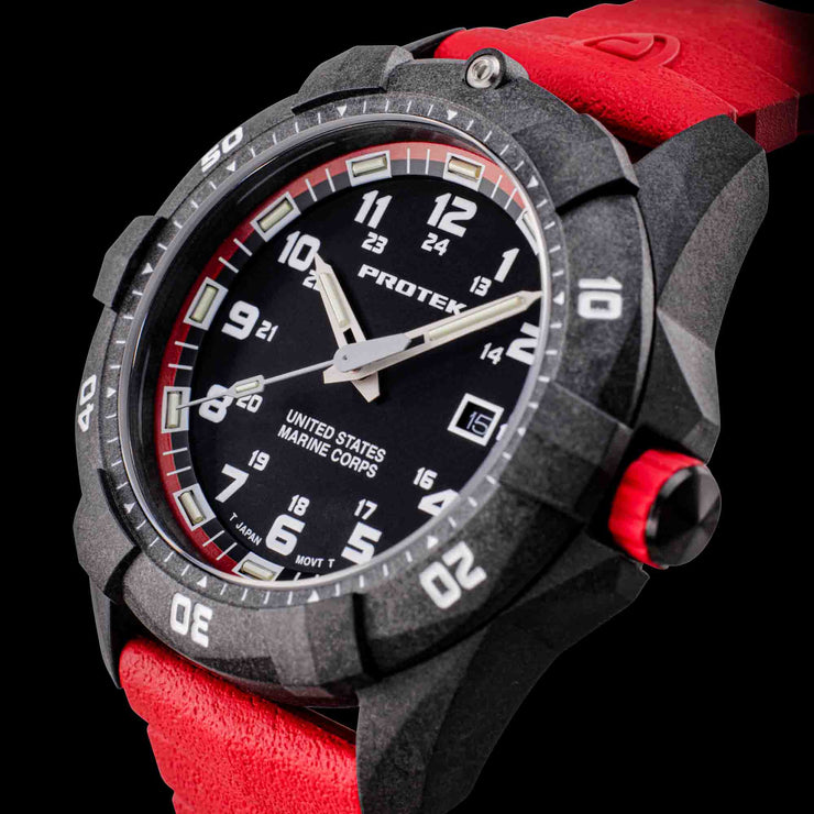 ProTek Carbon USMC Series Dive Red - Watches.com - PT1012R