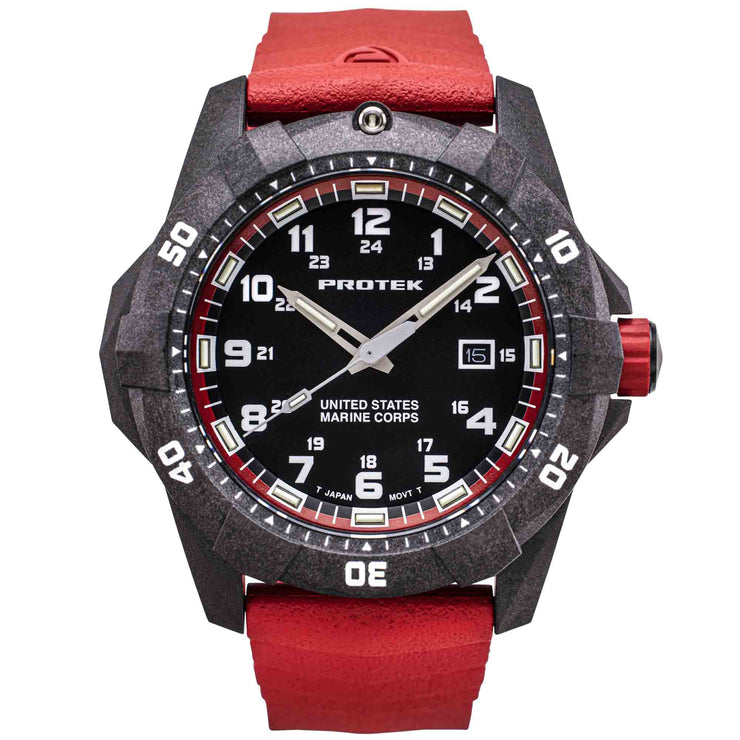 ProTek Carbon USMC Series Dive Red - Watches.com - PT1012R