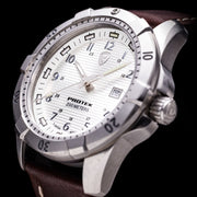 ProTek Steel Dive 2000 Series Tritium White Brown - Watches.com - PT2005