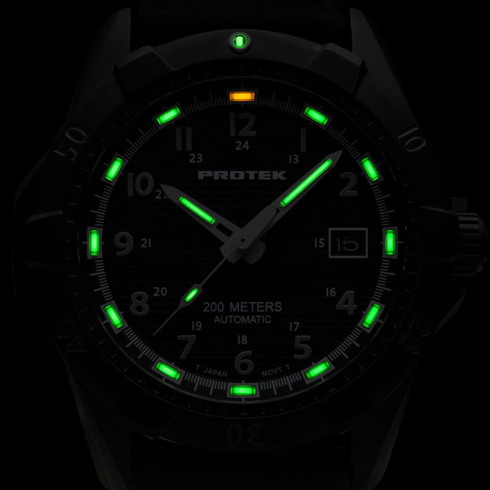 ProTek Steel Dive PT2202 Automatic Black angled shot picture