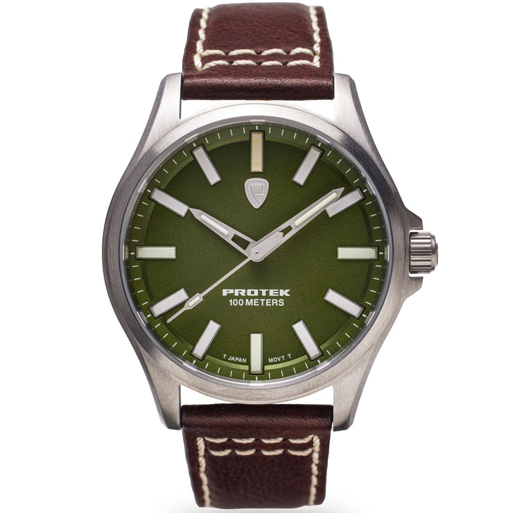 ProTek Titanium Field 3000 Series Tritium Green - Watches.com - PT3005