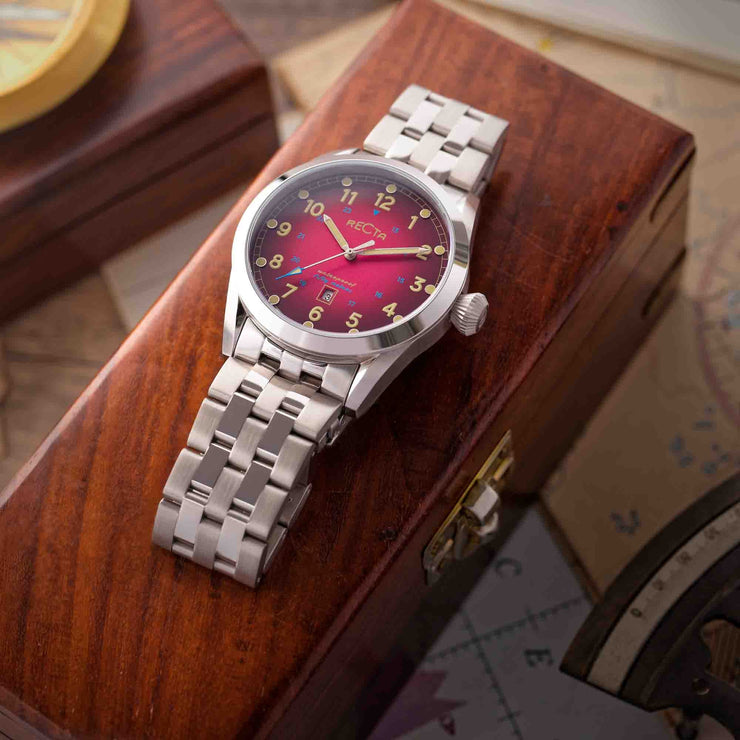 Recta Cavalier 3 Hands Date Red - Watches.com - RT - 3005 - 88