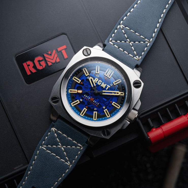 RGMT Altimeter Skeleton Automatic Admiral Blue - Watches.com - RG - 8064 - 01