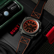 RGMT Altimeter Skeleton Automatic Orange Grey - Watches.com - RG - 8033 - 05