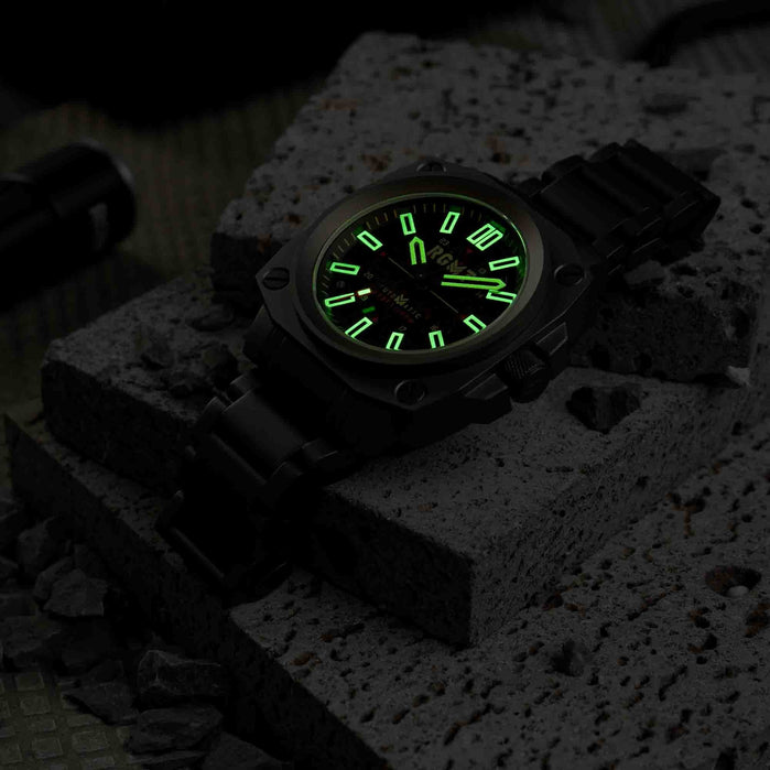 RGMT Altimeter Skeleton Automatic Sandblast Black angled shot picture