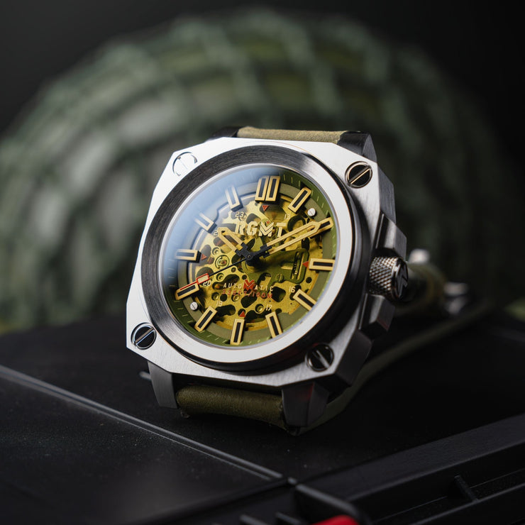 RGMT Altimeter Skeleton Automatic Sniper Green - Watches.com - RG - 8064 - 06