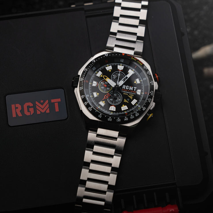 RGMT Capricorn Dual Time Chronograph Traffic Black - Watches.com - RG - 8061 - 22