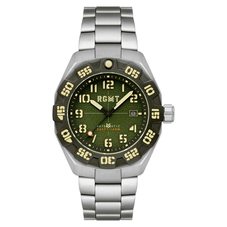 RGMT Field Master Automatc Moss Green - Watches.com - RG - 8032 - CC