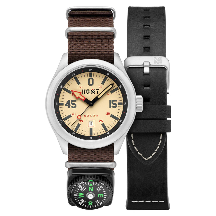 RGMT Locust Compass Japan Quartz Brown - Watches.com - RG - 8057 - 04