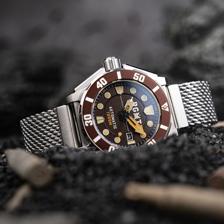 RGMT Torpedo Automatic Diver Mocha Brown - Watches.com - RG - 8027 - 88