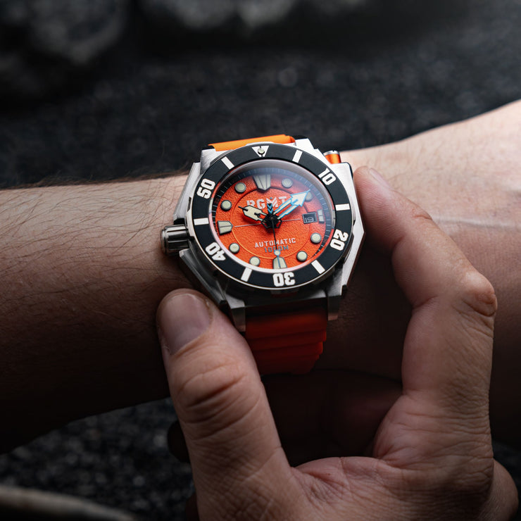 RGMT Torpedo Automatic Diver Tangerine Orange - Watches.com - RG - 8027 - 55