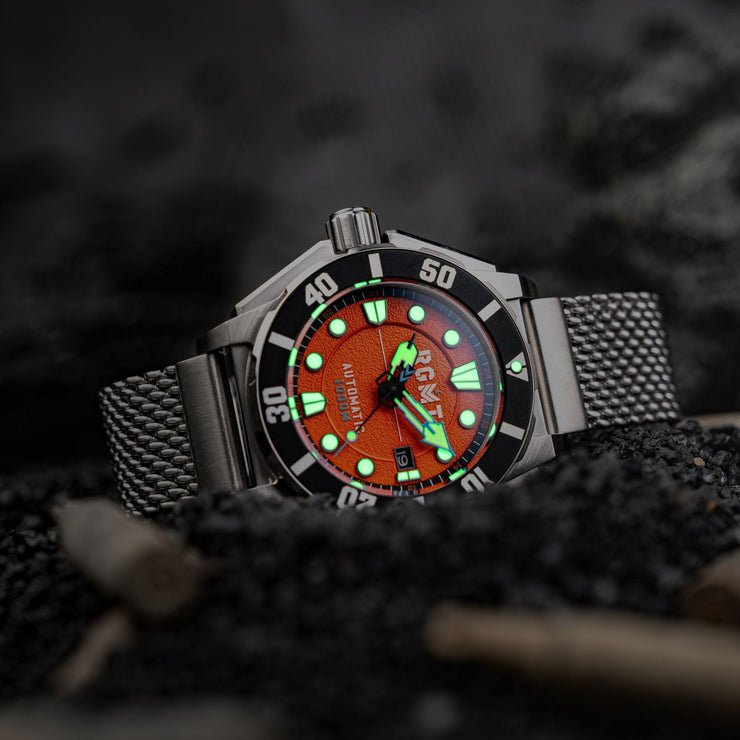 RGMT Torpedo Automatic Diver Tangerine Orange - Watches.com - RG - 8027 - 55