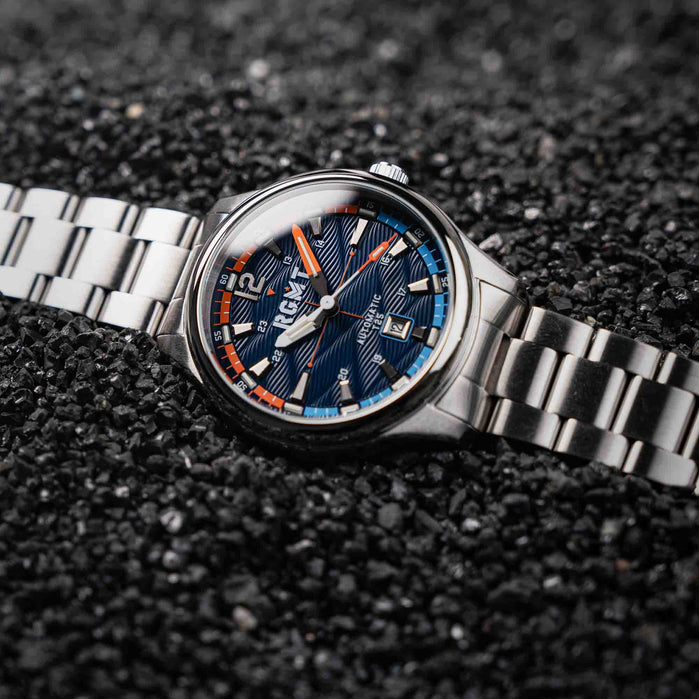 RGMT Tritium Automatic Blue Steel angled shot picture