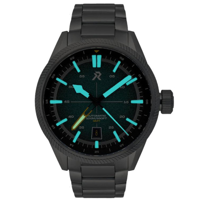 RZE Fortitude Automatic GMT Turbo Teal angled shot picture