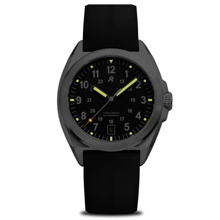 RZE Valour 38 Carbon Black - Watches.com - 