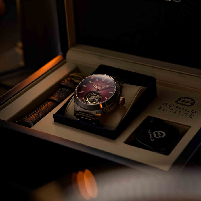 Schild Friedrich Tourbillon Fume Wine Red Limited Edition angled shot picture