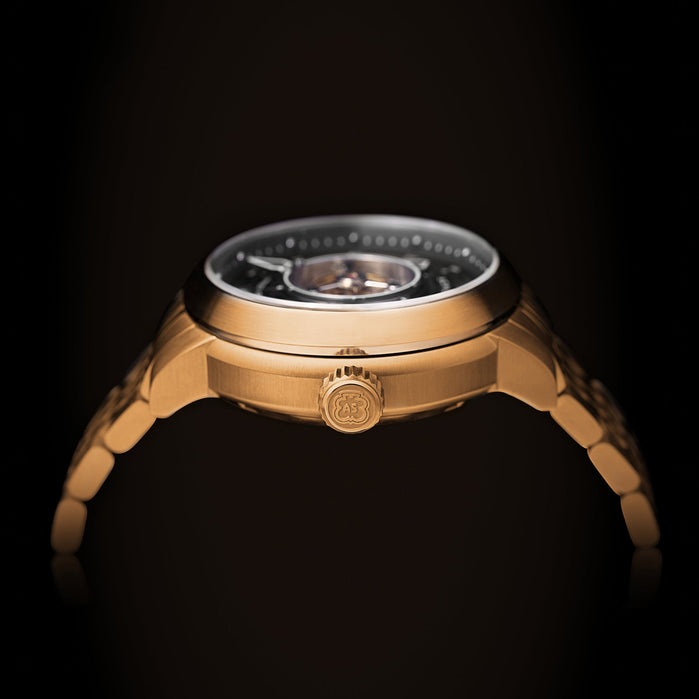 Schild Heinrich Cyclone Tourbillon Copper Gold angled shot picture