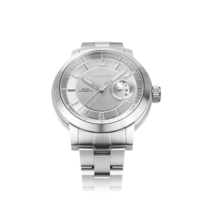 Schild Heinrich Minimal Swiss Automatic Limited Edition Matte Silver angled shot picture