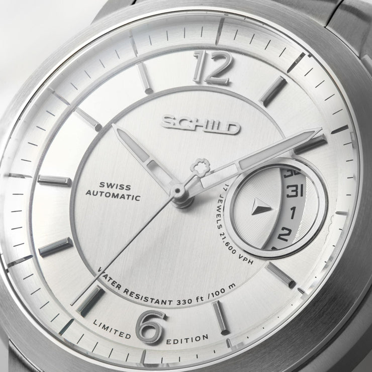 Schild Heinrich Minimal Swiss Automatic Limited Edition Matte Silver - Watches.com - SC - 1015 - 11