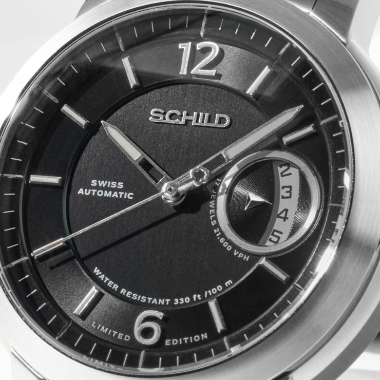 Schild Heinrich Minimal Swiss Automatic Limited Edition Tie Black - Watches.com - SC - 1015 - 22