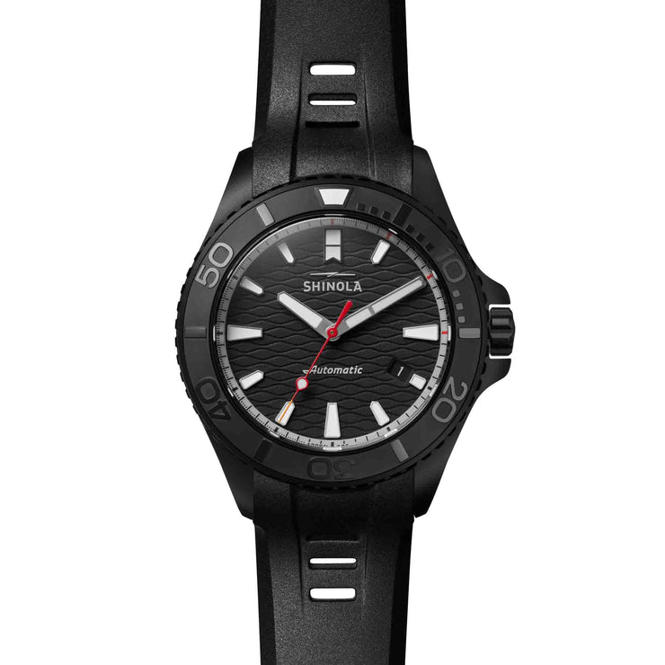 Shinola 43mm Ceramic Monster Automatic Black - Watches.com - S0120274078