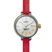 Shinola Birdy 38mm Double Wrap Mother of Pearl Silver Gold - Watches.com - S0120208731