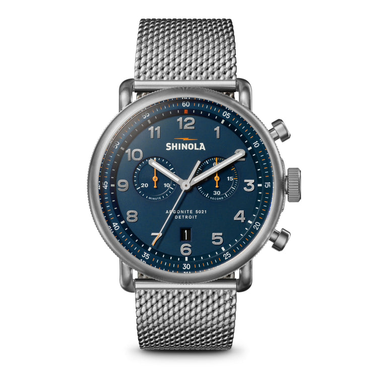 Shinola Canfield Chrono Model C56 43mm All Blue - Watches.com - S0120292978