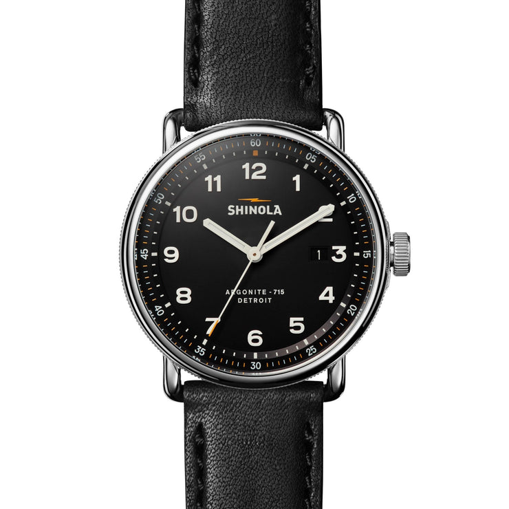 Shinola Canfield Model C56 43mm Black - Watches.com - S0120266180