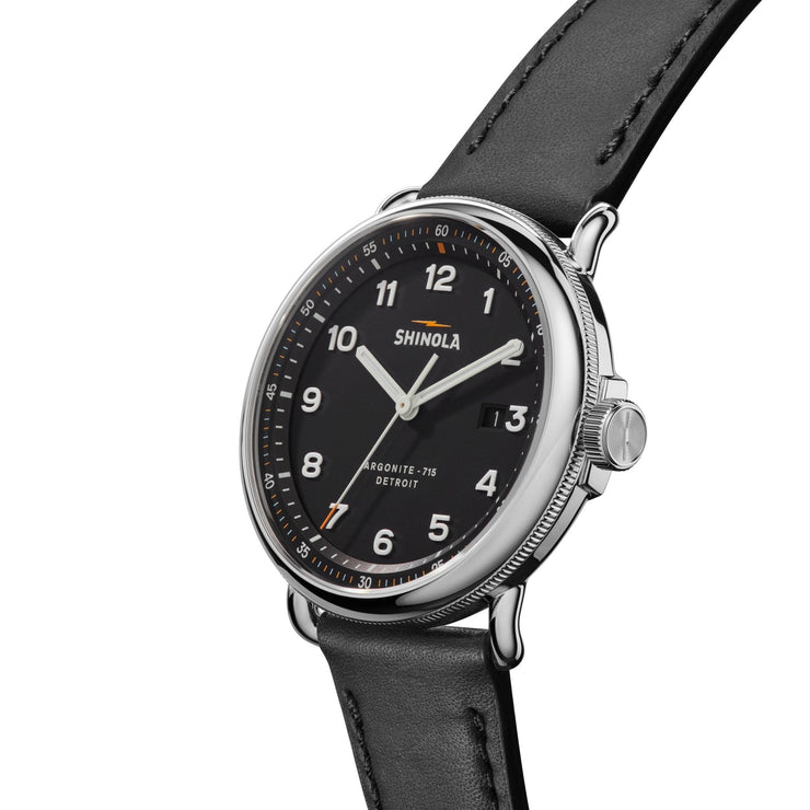 Shinola Canfield Model C56 43mm Black - Watches.com - S0120266180