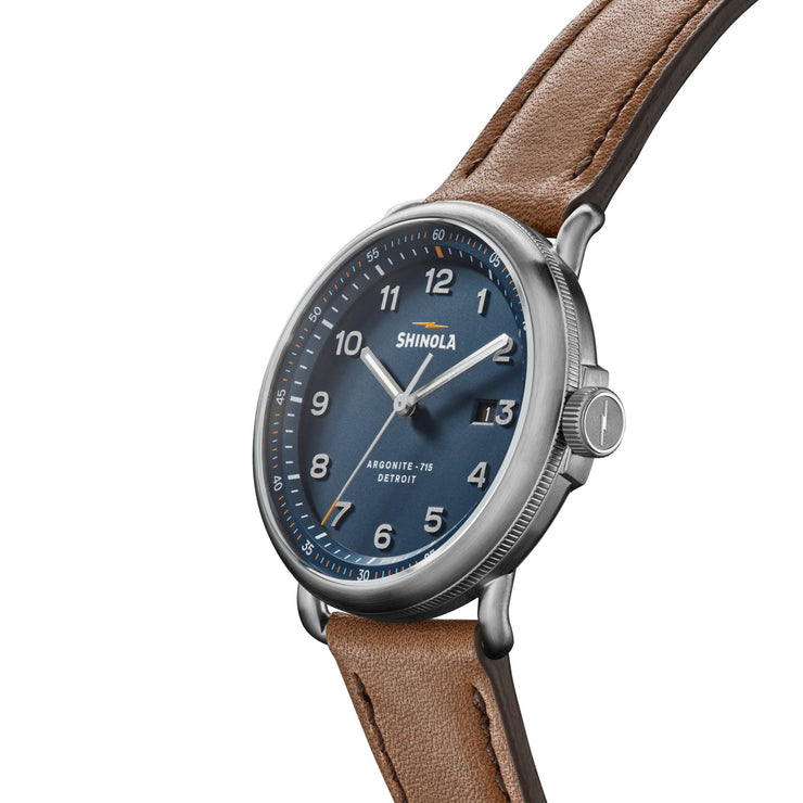 Shinola Canfield Model C56 43mm Blue - Watches.com - S0120273241