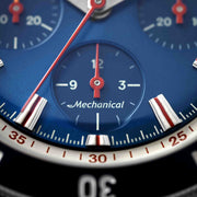 Shinola Mooncraft Monster Mechanical Chrono 43mm Sea Blue SS Limited Edition - Watches.com - S0120279028