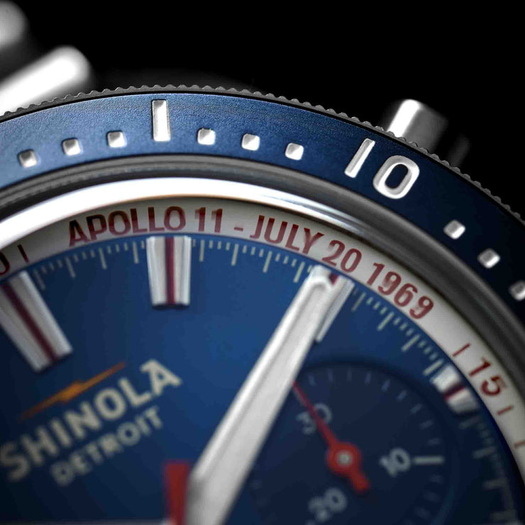 Shinola Mooncraft Monster Mechanical Chrono 43mm Sea Blue SS Limited Edition - Watches.com - S0120279028