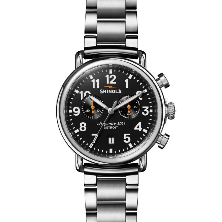 Shinola Runwell 41mm Chrono Black - Watches.com - S0120266187