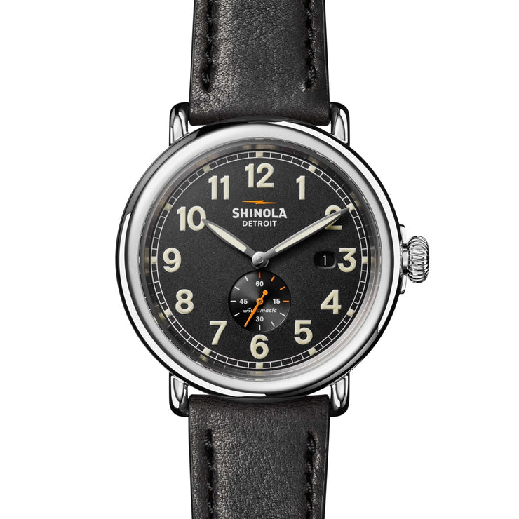 Shinola Runwell Automatic 45mm Black - Watches.com - S0120266278