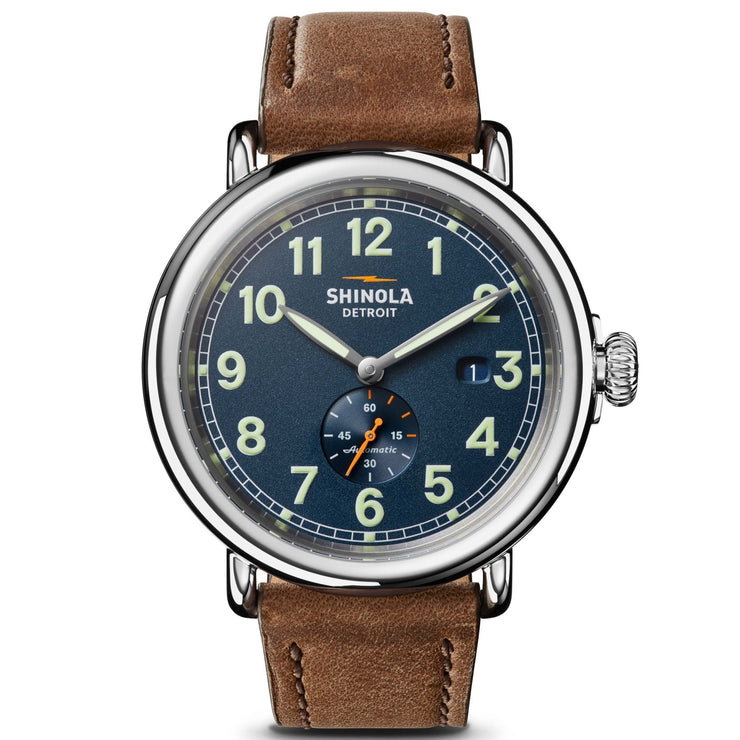 Shinola Runwell Automatic 45mm Blue - Watches.com - S0120266279