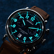 Shinola Runwell Chrono 41mm Blue Brown - Watches.com - S0120194490