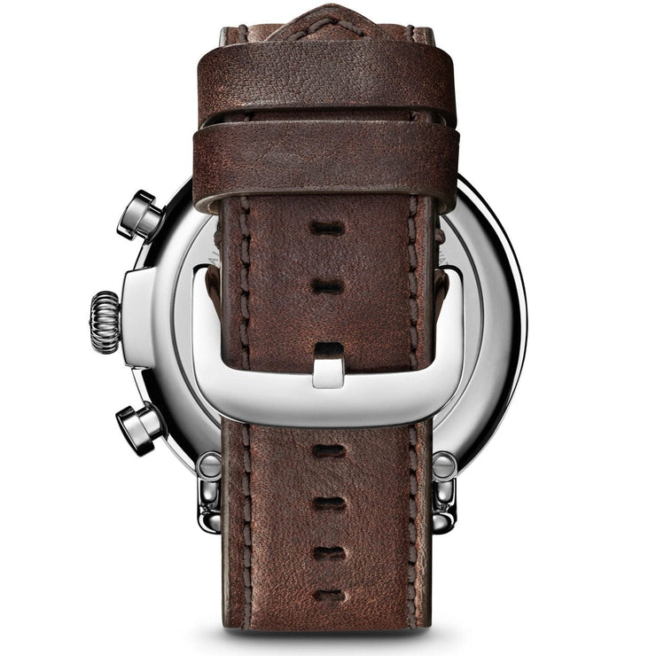 Shinola Runwell Chrono 47mm Silver Brown - Watches.com - S0120077936