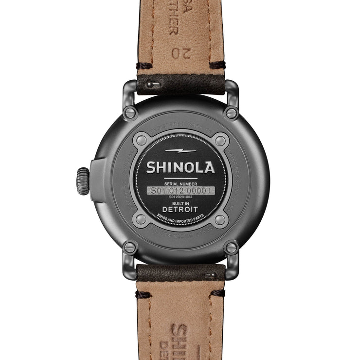 Shinola Runwell Sub Second 41mm Camo Oak Black Leather - Watches.com - S0120291083