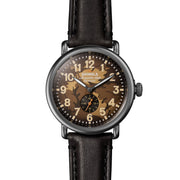 Shinola Runwell Sub Second 41mm Camo Oak Black Leather - Watches.com - S0120291083