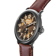 Shinola Runwell Sub Second 47mm Camo Oak Teak Leather - Watches.com - S0120291086