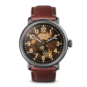 Shinola Runwell Sub Second 47mm Camo Oak Teak Leather - Watches.com - S0120291086